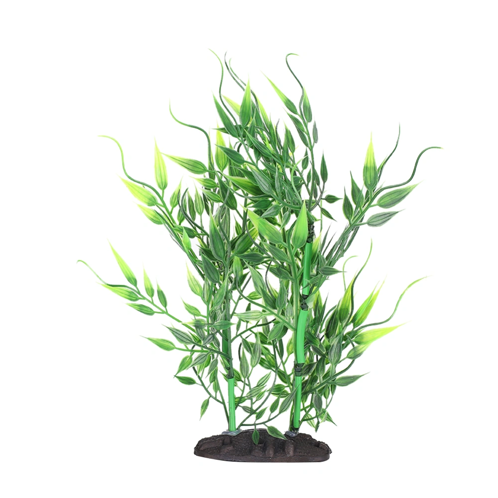 Fish Tank Artificial Green Bamboo Aquatic Plant Aquarium Simulation Water Grass DecorationA303 Small Bamboo Leaves Green