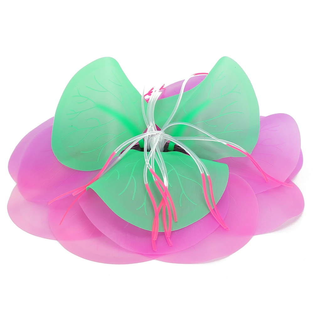 Aquarium Artificial Aquatic Plants Decoration Fish Tank Landscaping Multicolor Lotus Water Lily FlowerPurple