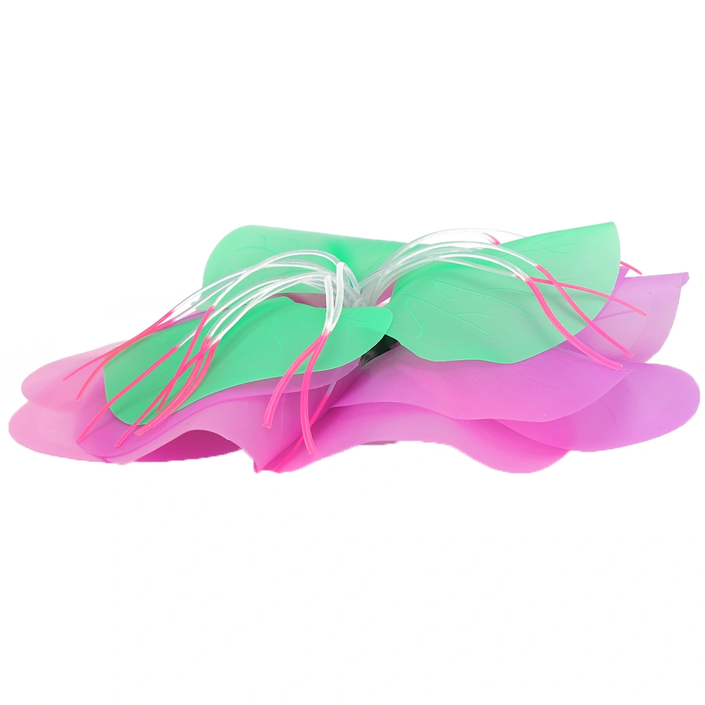 Aquarium Artificial Aquatic Plants Decoration Fish Tank Landscaping Multicolor Lotus Water Lily FlowerPurple