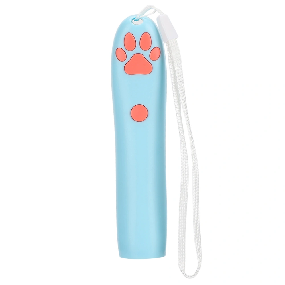 Pet Electric Pointer Paw Shaped Cat Toy Kitten Play Interactive Funny Playing LED LightBlue