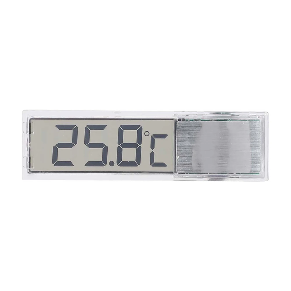 Aquarium Fish Tank LED Sensor Indoor Outdoor Temperature Measurement 3D Digital Electronic ThermometerSilver