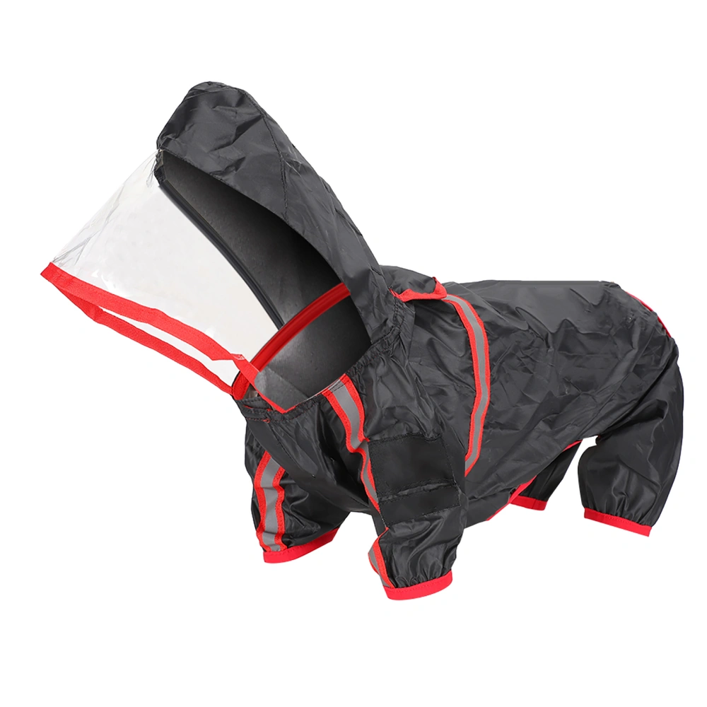 Pet Raincoat Waterproof Rain Jumpsuit Outdoor Pet Clothing Raincoat for DogBlack L