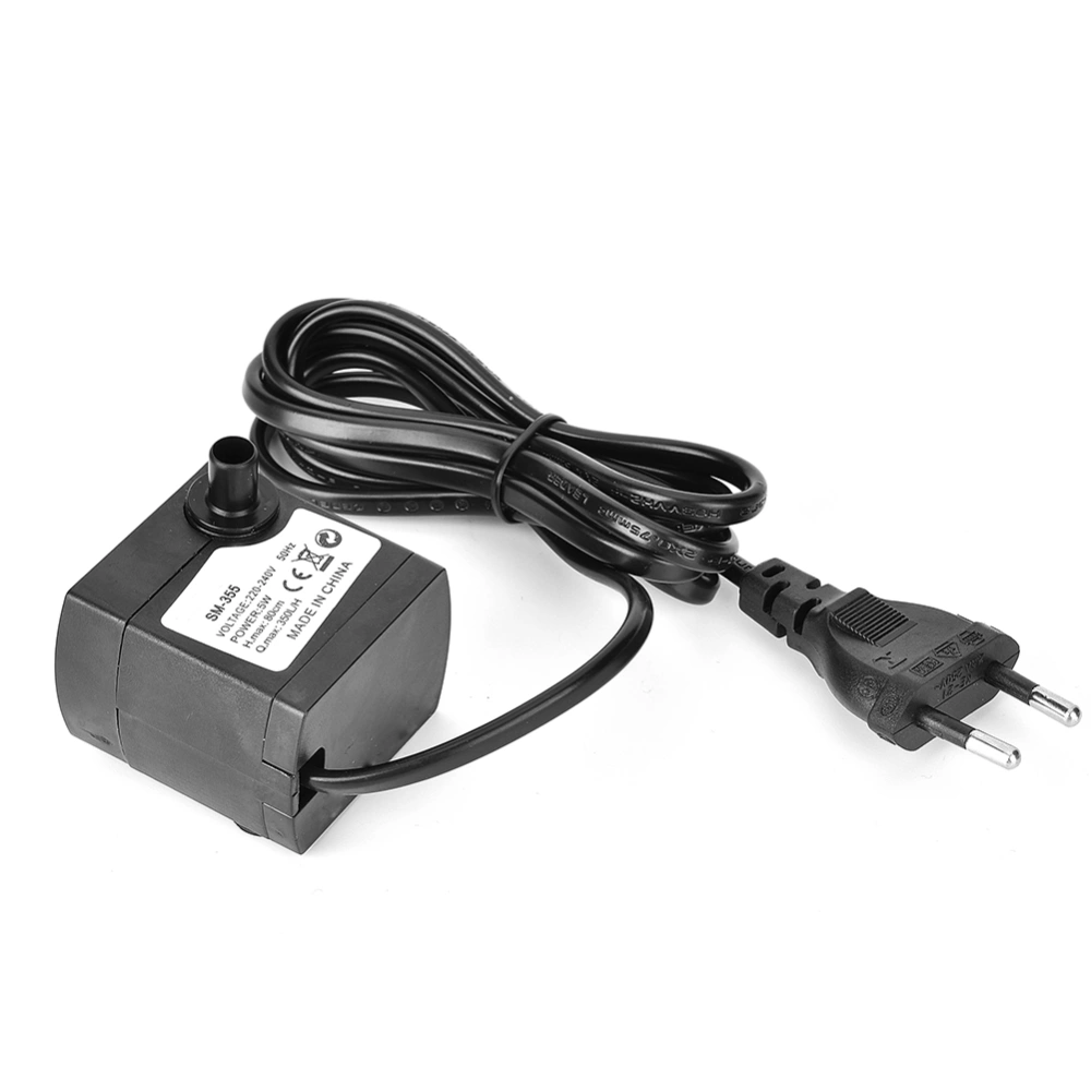 SM-355 5W Aquarium Submersible Water Pump Ultra Quiet for Fish Tank (EU 220-240V)