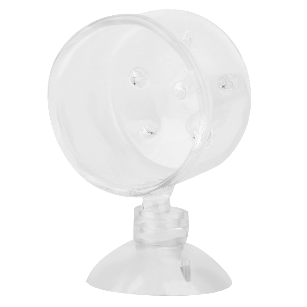 Transparent Aquarium Red Worm Feeder Suction Cup Fish Feeding Cup Container AccessoryGlass Hole Cup