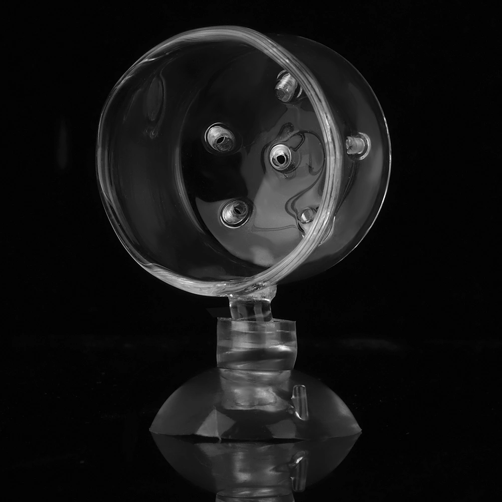 Transparent Aquarium Red Worm Feeder Suction Cup Fish Feeding Cup Container AccessoryGlass Hole Cup