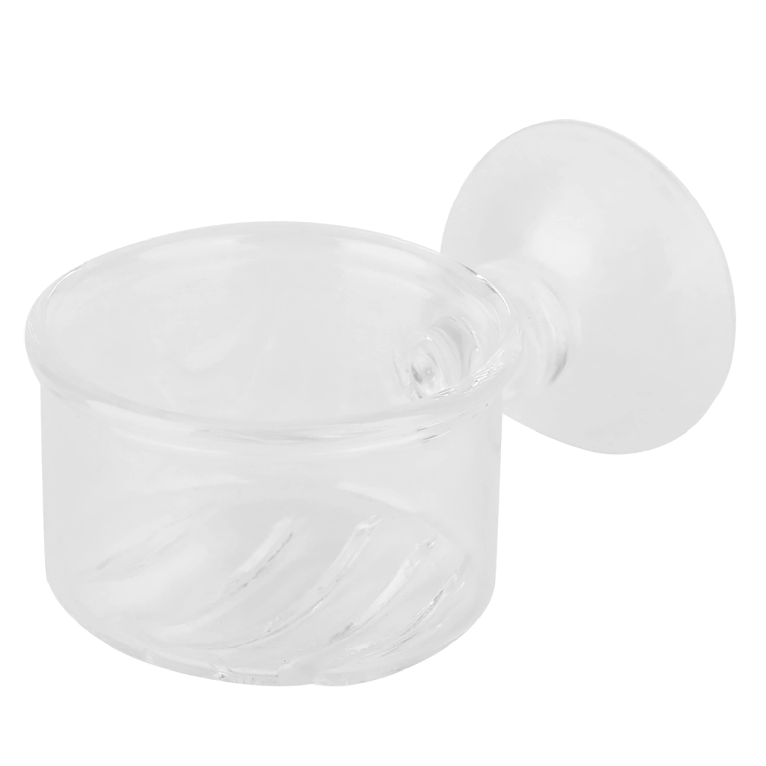 Transparent Aquarium Red Worm Feeder Suction Cup Fish Feeding Cup Container AccessoryGlass Crack Cup