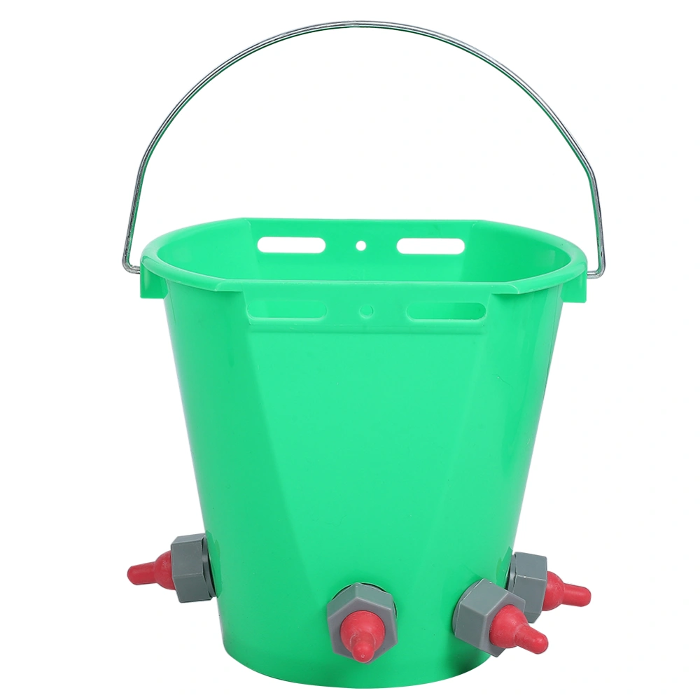 HL MP69 Plastic Multiple Nipples 8L High Capacity Lamb Milk Feed Bucket for Cattle Sheep Livestock(Four Nipple )