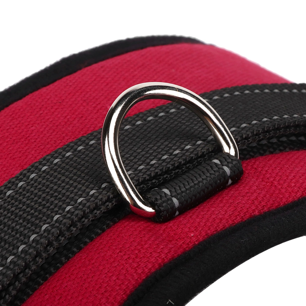 Pet Dog Cloth Chest Straps Anti-shock Breathable Safety Harness Accessory Red(L )