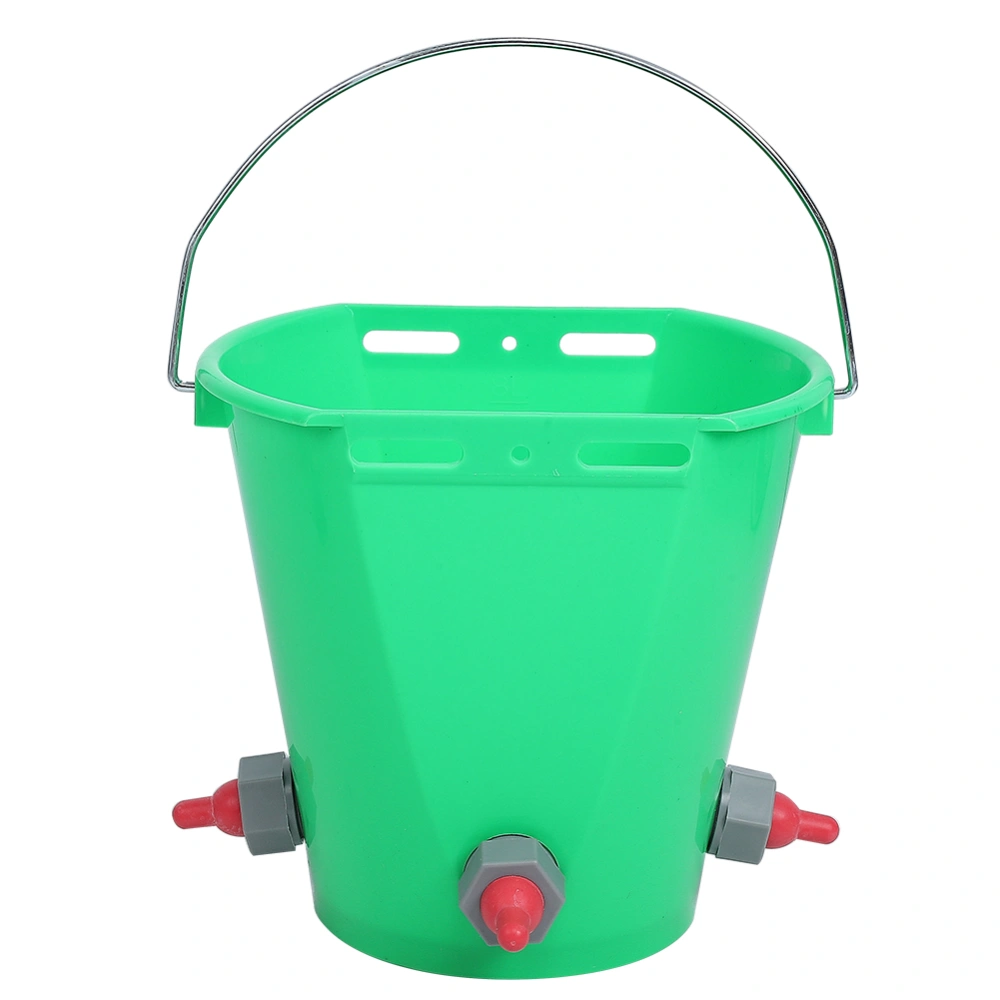 HL MP69 Plastic Multiple Nipples 8L High Capacity Lamb Milk Feed Bucket for Cattle Sheep Livestock(Three Nipple )