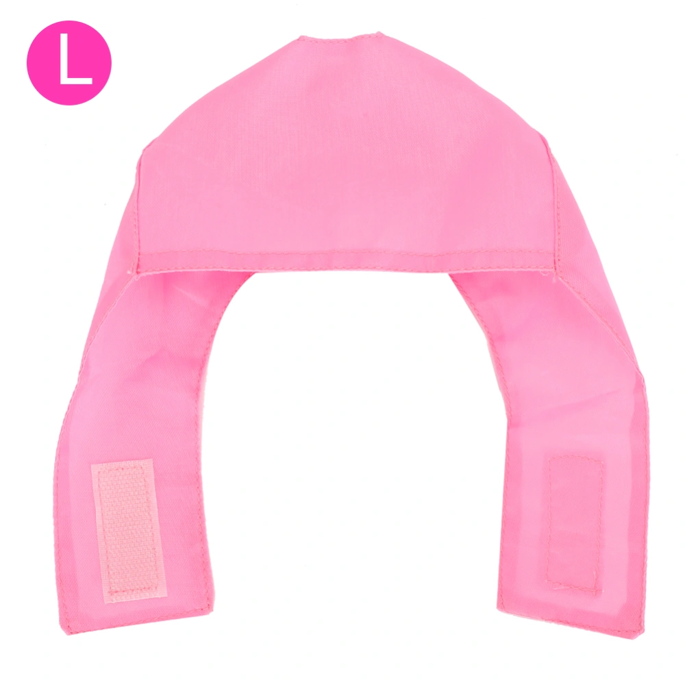 Pet Cat Muzzle Cover Eyes Mouth Breathable Nylon Cloth Pink Washing Cleaning SuppliesL