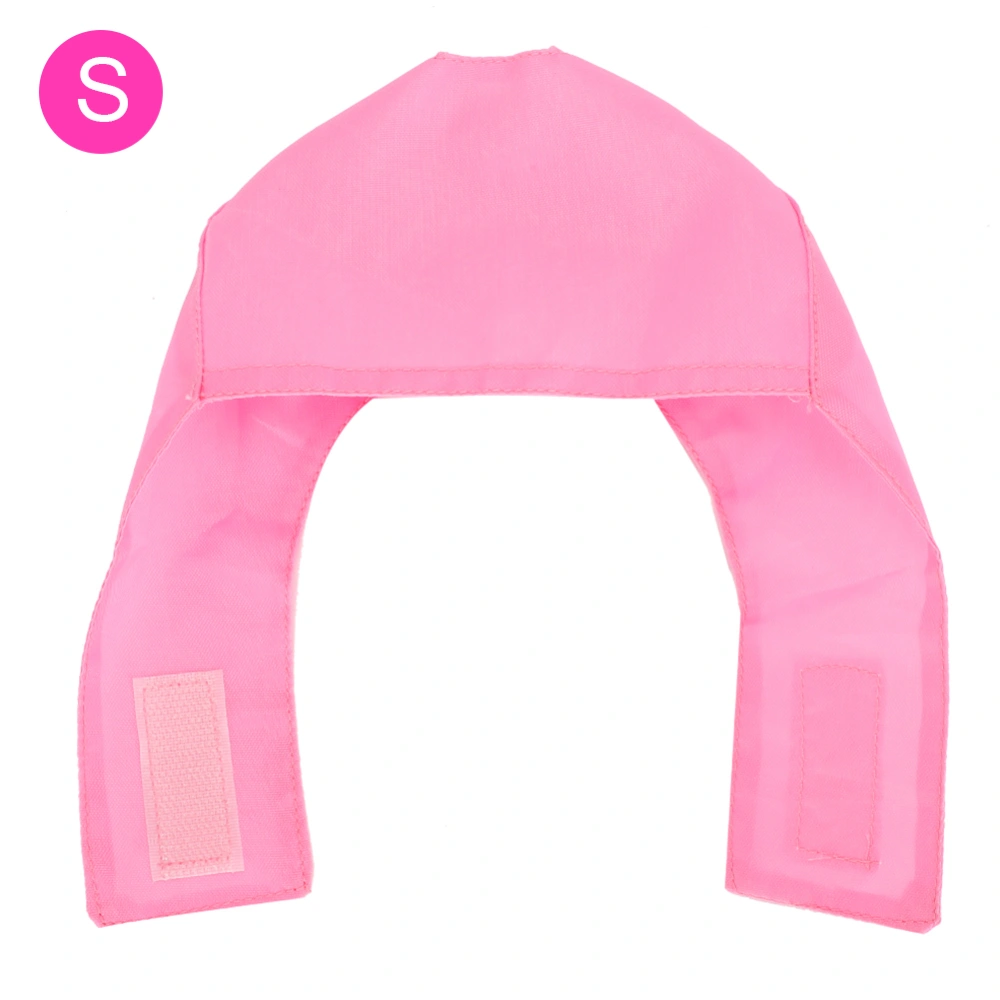 Pet Cat Muzzle Cover Eyes Mouth Breathable Nylon Cloth Pink Washing Cleaning SuppliesS