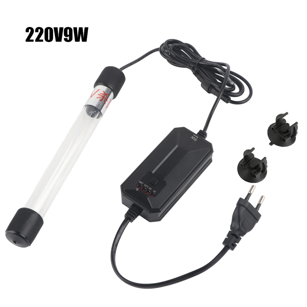 Fish Tank Sterilizing Lamp UV Timer Germicidal Lamp Aquarium Algae Sterilization LampEU 220V 9W