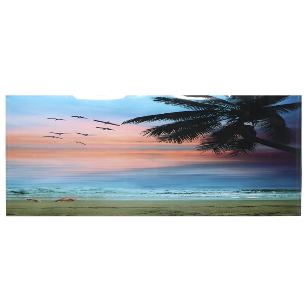 PVC Adhesive Seaside Sunset Clouds Pattern Aquarium Background Poster Sticker Fish Tank Decoration61x30cm