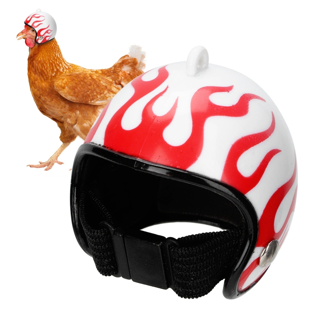 Chicken Helmet Funny Protection Hen Hard Hat Bird Safety Hat Hood Chicken AccessoryFlame