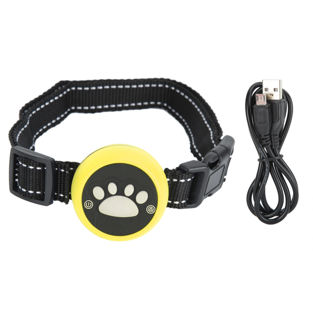 Intelligent Anti Bark Dog Rechargeable Training Collar Waterproof Stop Barking CollarsLemon Yellow