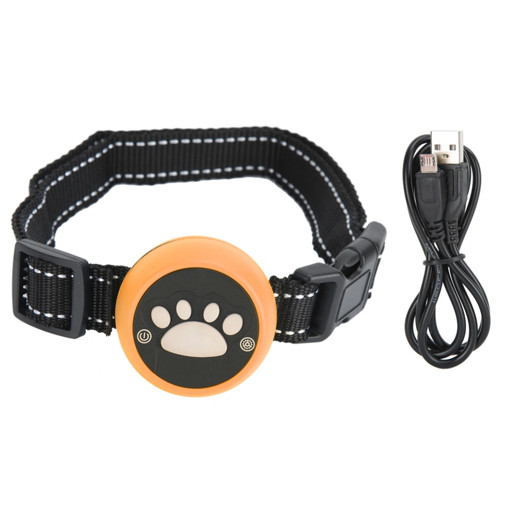 Intelligent Anti Bark Dog Rechargeable Training Collar Waterproof Stop Barking CollarsOrange