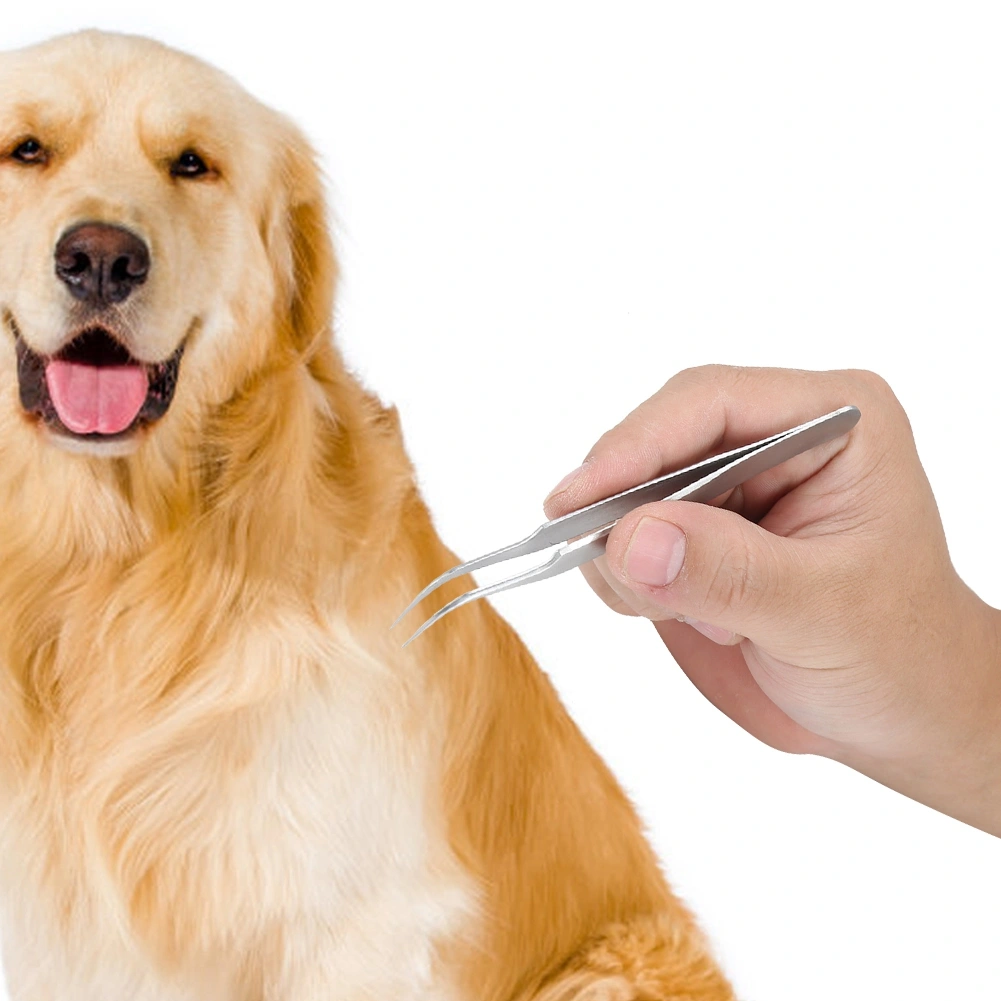 Stainless Steel Pet Dog Cat Tick Removal Fork Tweezers Clip Remover Grooming Tool Accessories