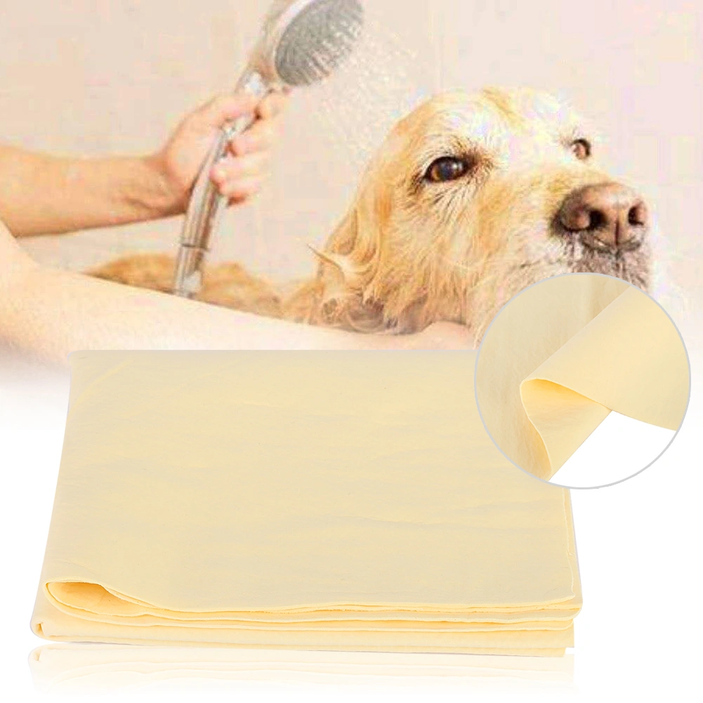 Pet Cloth Soft Comfortable Rapid Water Absorption Bath Shower Towel for Cats DogsYellow