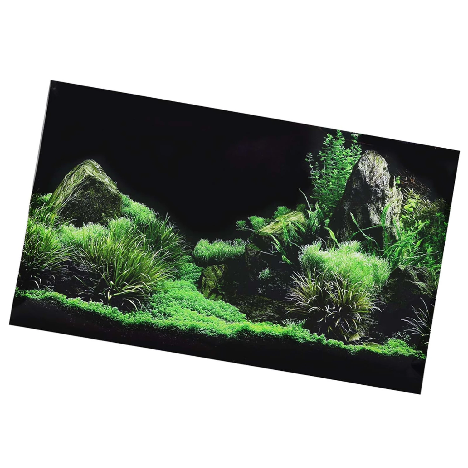 Aquarium Fish Tank Seafloor Water Grass Background Decoration Painting PVC Sticker122 x 46cm