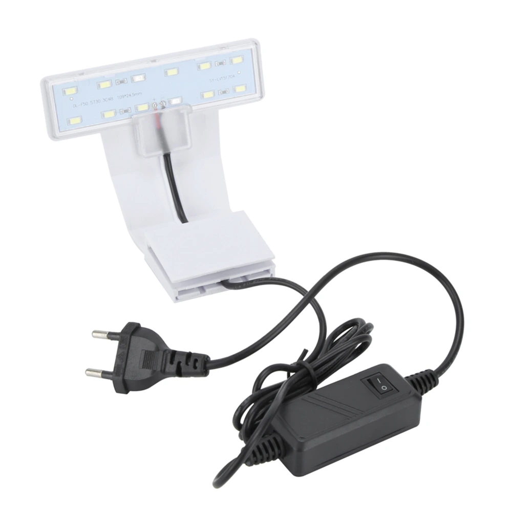 5W Aquarium LED Water Plants Light Fish Tank Efficient Energy-saving Clip On Lighting Lamp EU Plug 100-220V( )