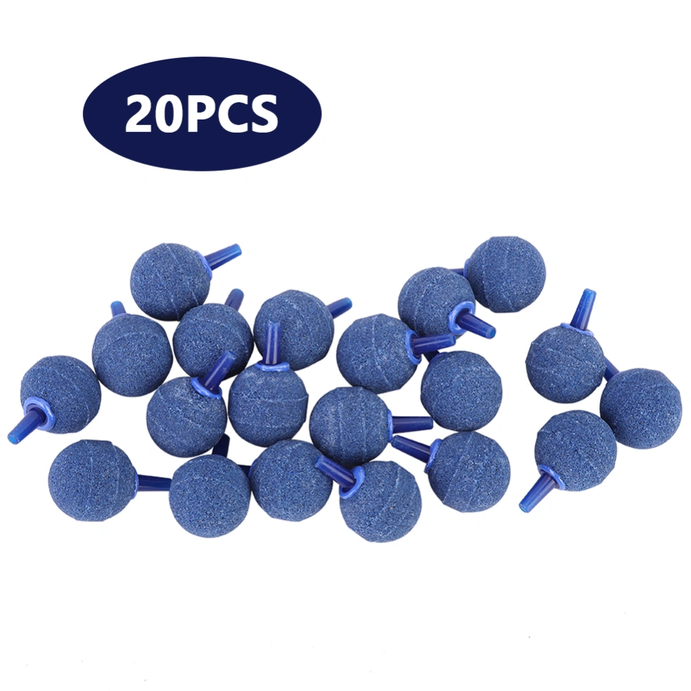 20Pcs Fish Tank Air Stone Aerated Stones Oxygenation Oxygen Pump for Aquarium Blue