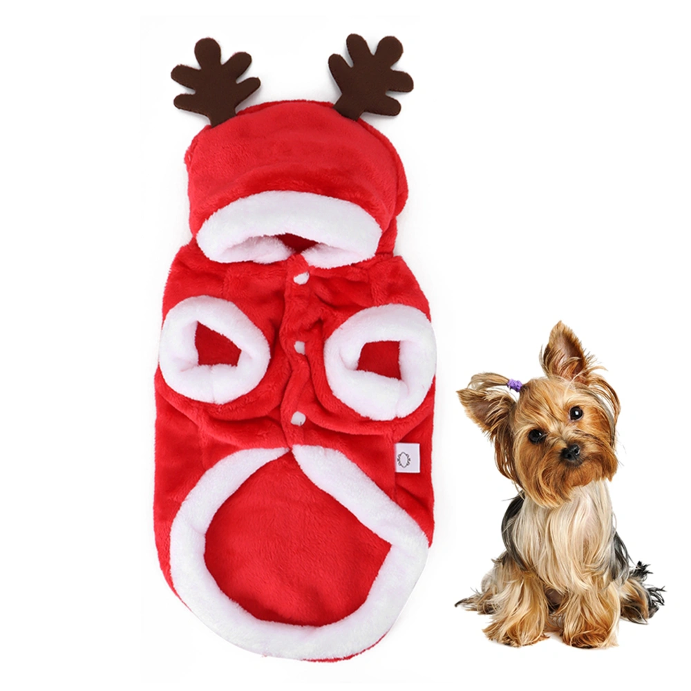 Winter Soft Warm Xmas Tree Cute Dog Clothes Dress for Small Pet Dogs Puppy Jacket Clothing OutfitXS