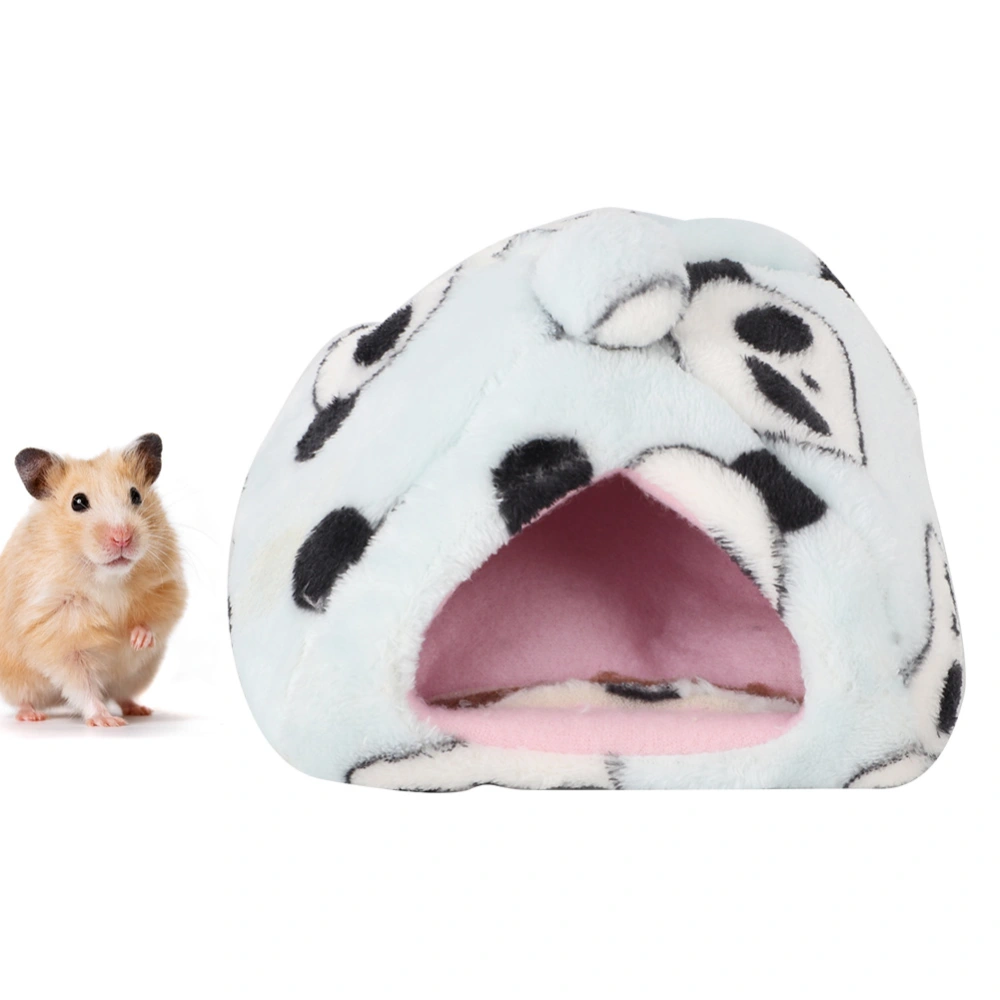 Panda Sky Blue Winter Thicken Plush Cloth Pet Nest Hamster House Hedgehog Bed for Guinea Pig Flying Squirrel