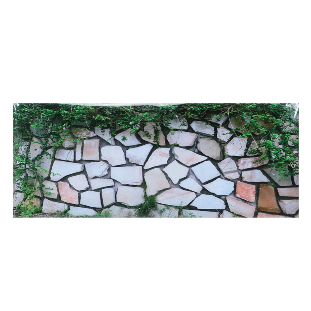 Background Poster Decorative Stonewalling Paintings PVC Sticker Landscape Image for Aquarium Fish Tank