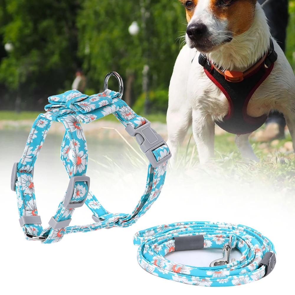 Reflective Pattern Pet Walking Chest Back Traction Rope Harness for Small Medium Dog Cat(type2)