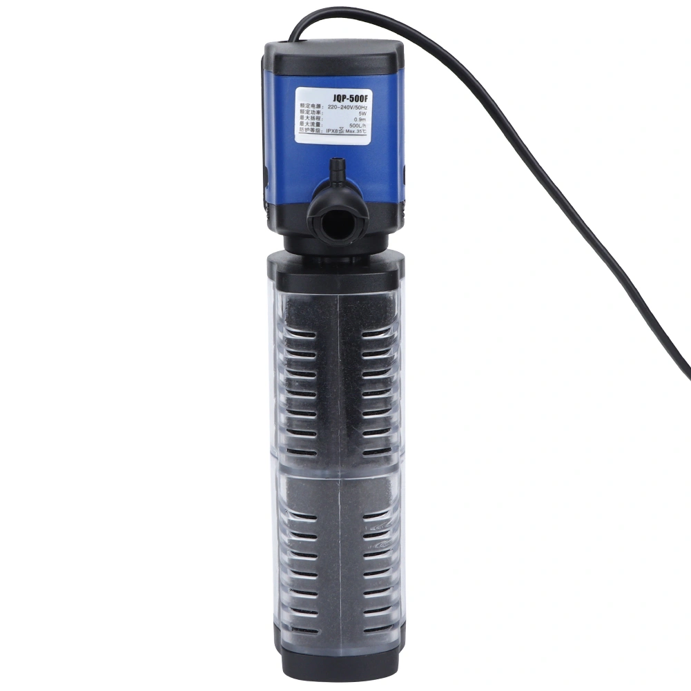 Aquarium Fish Tank Power Filter Submersible Pump Mute Aeration Pumps CN 220-240V (JQP-500F 5W)