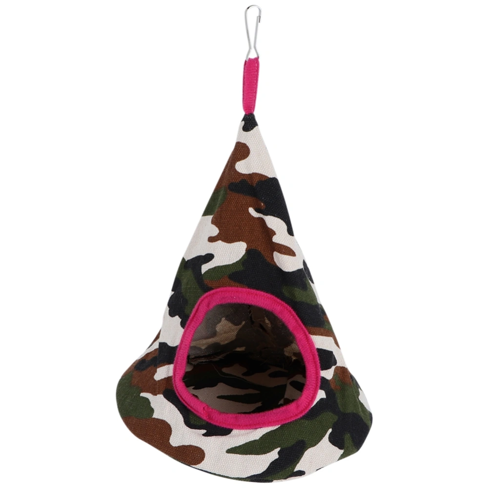 Small Pet Hammock Taper Hanging Basket Nest Playing Sleeping for Squirrel Totoro(camouflage)