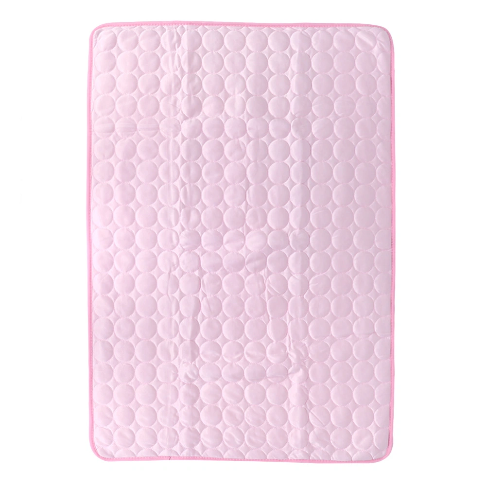 Summer Cotton Pet Dog Cat Breathable Mat Cooling Bed Sleeping Pad Pink(70x55cm)