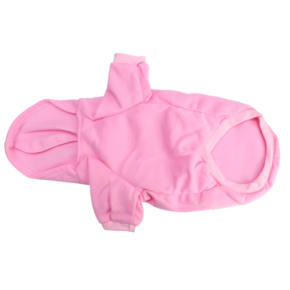 Cute Polyester Pet Winter Warm Hoodie Sweatshirt Clothes Coat for Dogs Puppy Cats(Pink M)