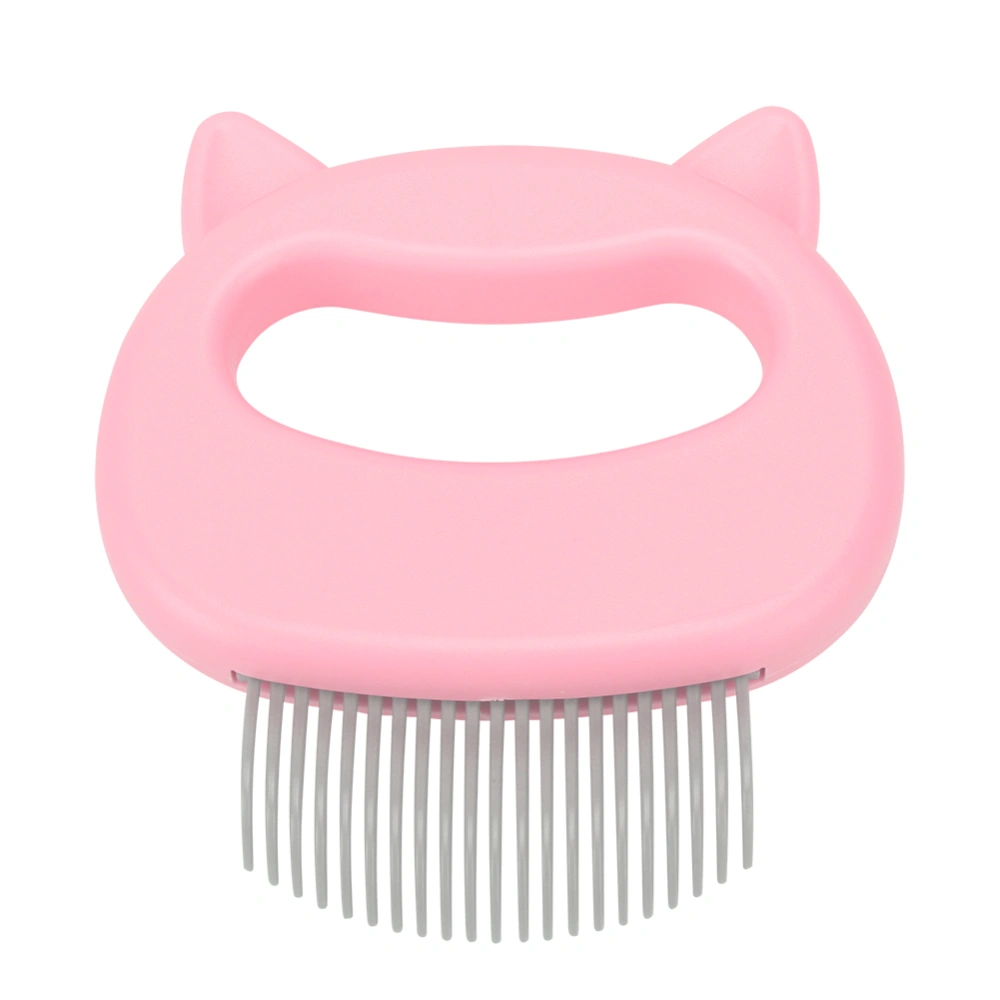 Pet Cat Dog Massage Shell Comb Grooming Hair Removal Shedding Cleaning Brush (Pink)