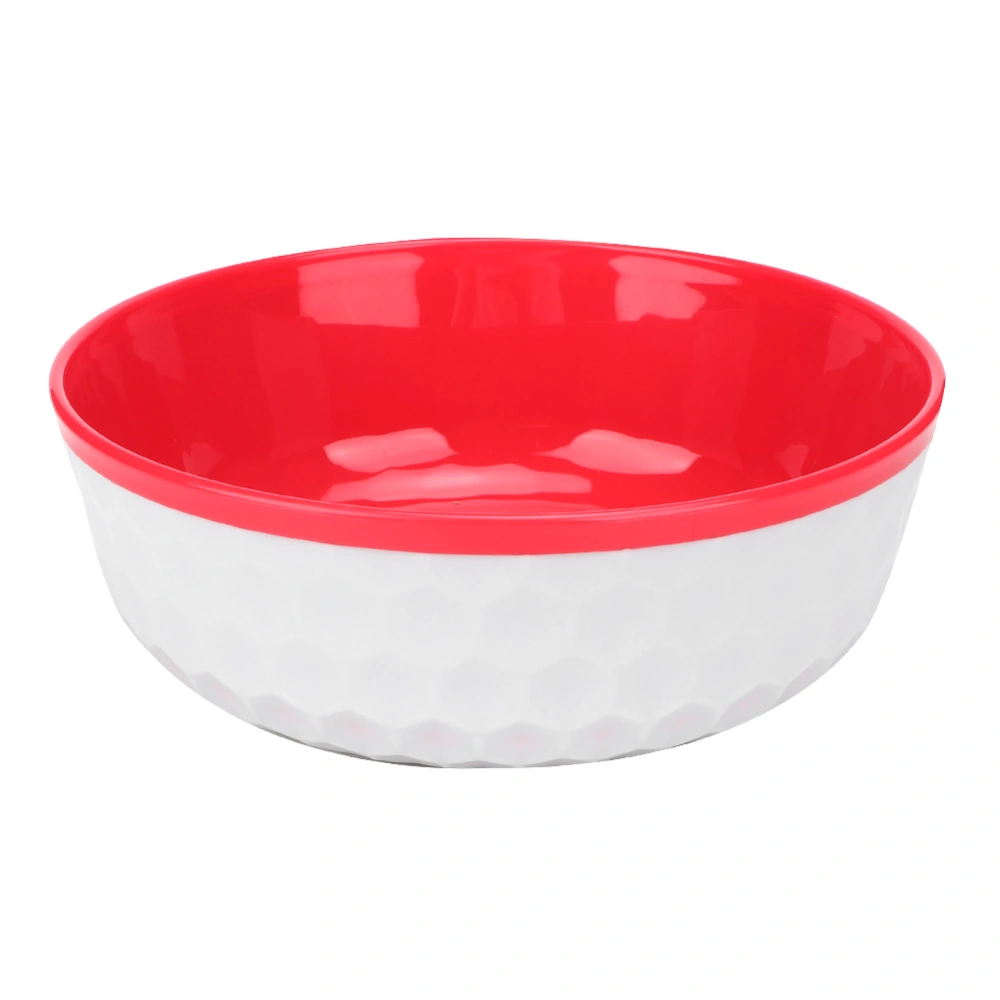 Non-Slip Dog Cat Food Water Bowl Puppy Feeder Dish for Pet Supplies(Red White)