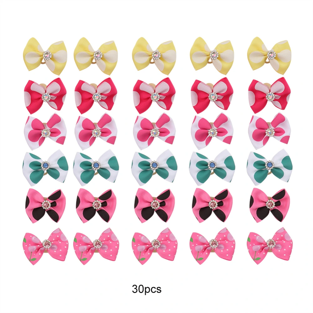 30 pcs Fashionable Pet Hair Bows Grooming Decor Accessory for Cat Puppy Small Dog