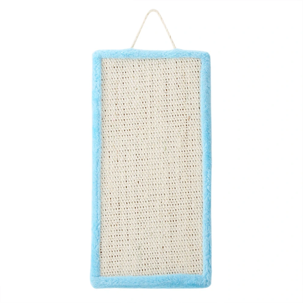 Sisal Hanging Cat Kitten Scratch Pad Catnip Scratching Claw Board Pet Toy Accessory Blue