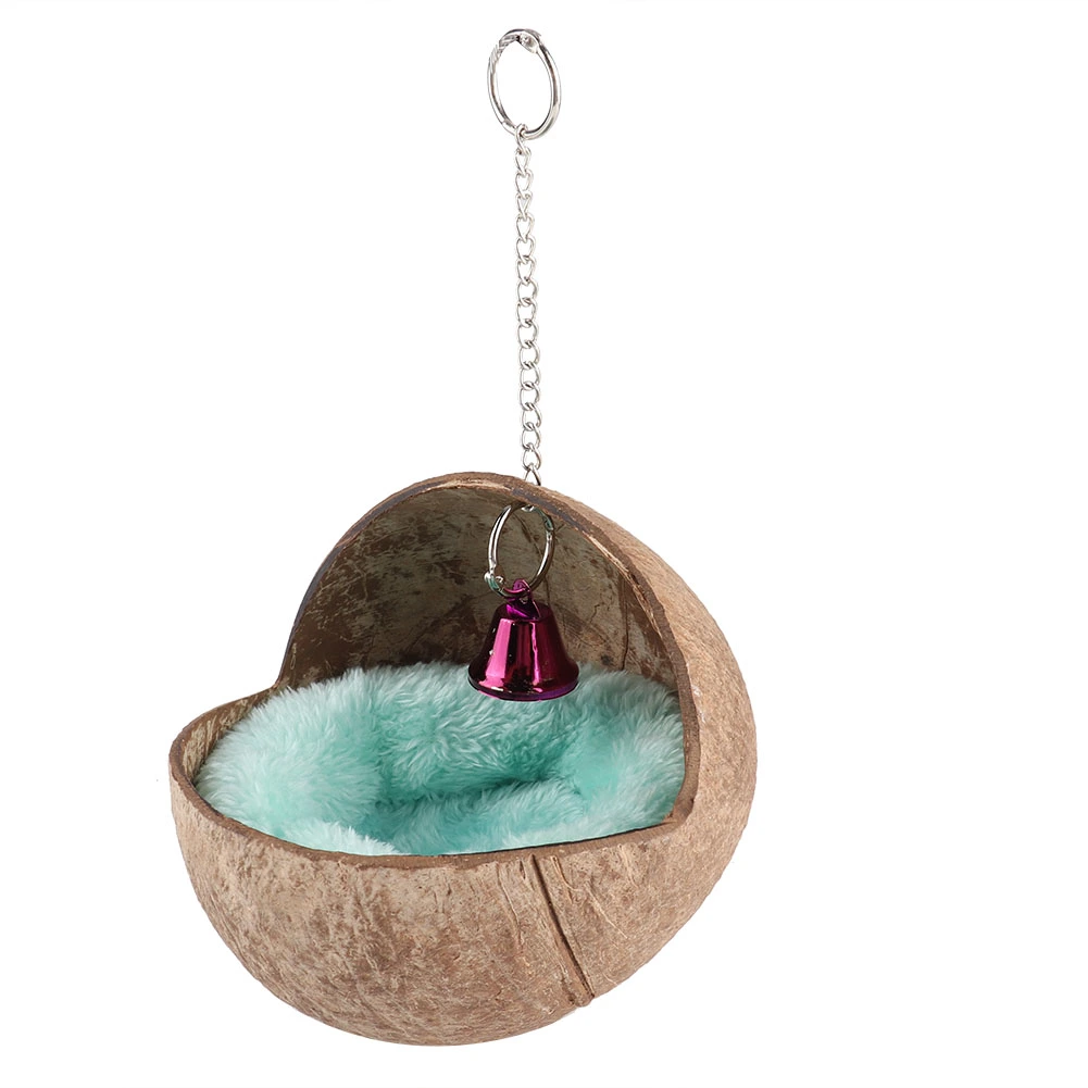 Natural Coconut Husk Bird Breeding Nest Bed Cage Hatching Nest with Mat