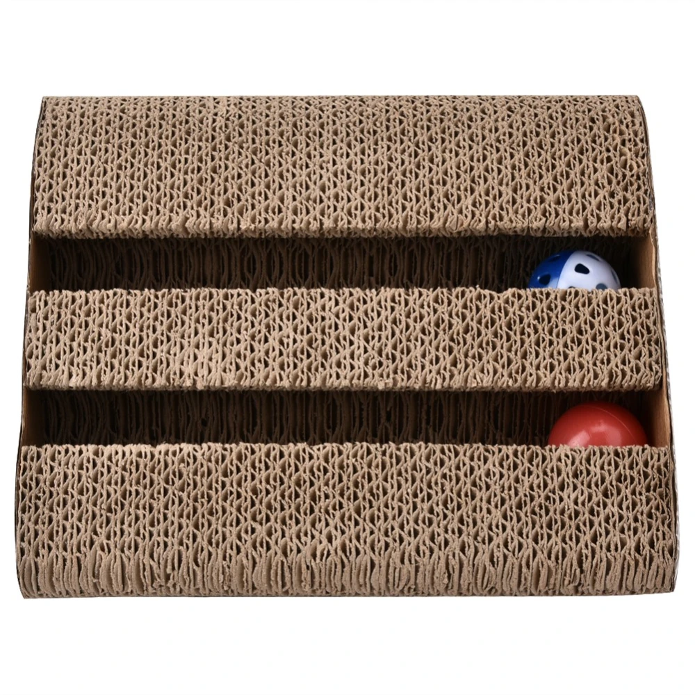 Pet Cat Toy Scratching Board Corrugated Paper Catnip Interactive Game