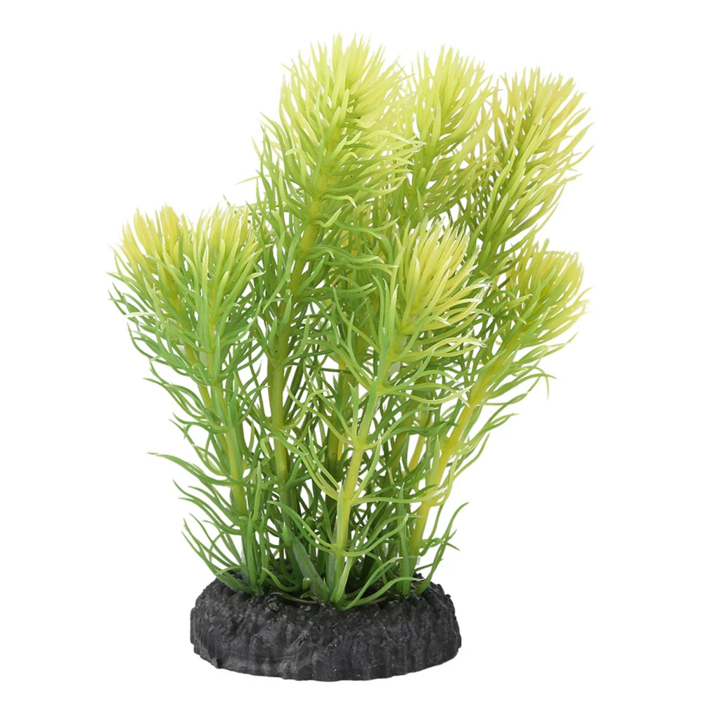 Plastic Vivid Artificial Water Plant Ornament for Aquarium Underwater Fish Tank Light Green