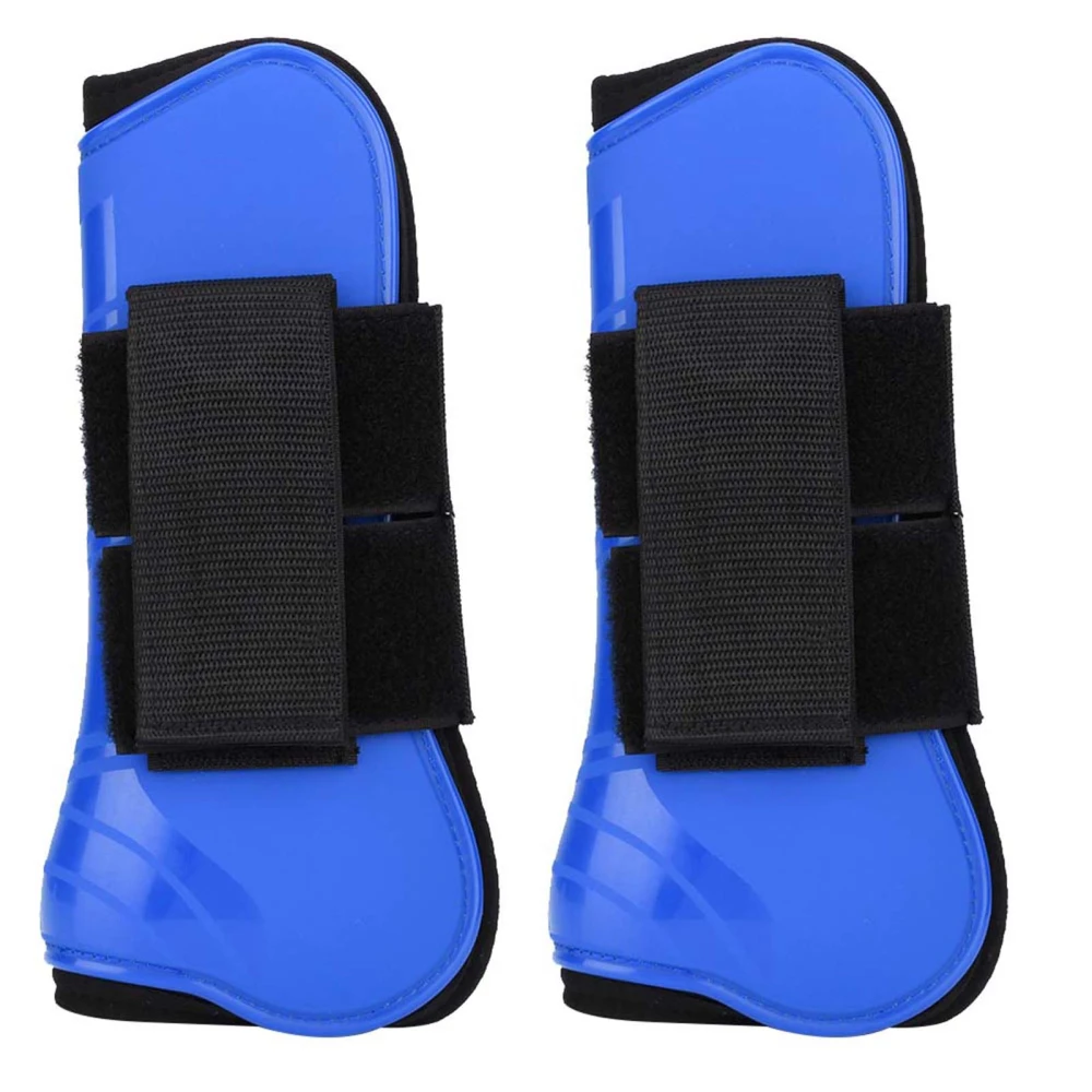 1 Pair of Horse Jumping Leg Boot Protection Support Wrap Equestrian Equipment(Blue)