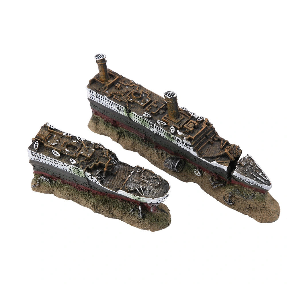 Titanic Lost Wrecked Boat Ship Aquarium Decoration Ornament wreck ornaments