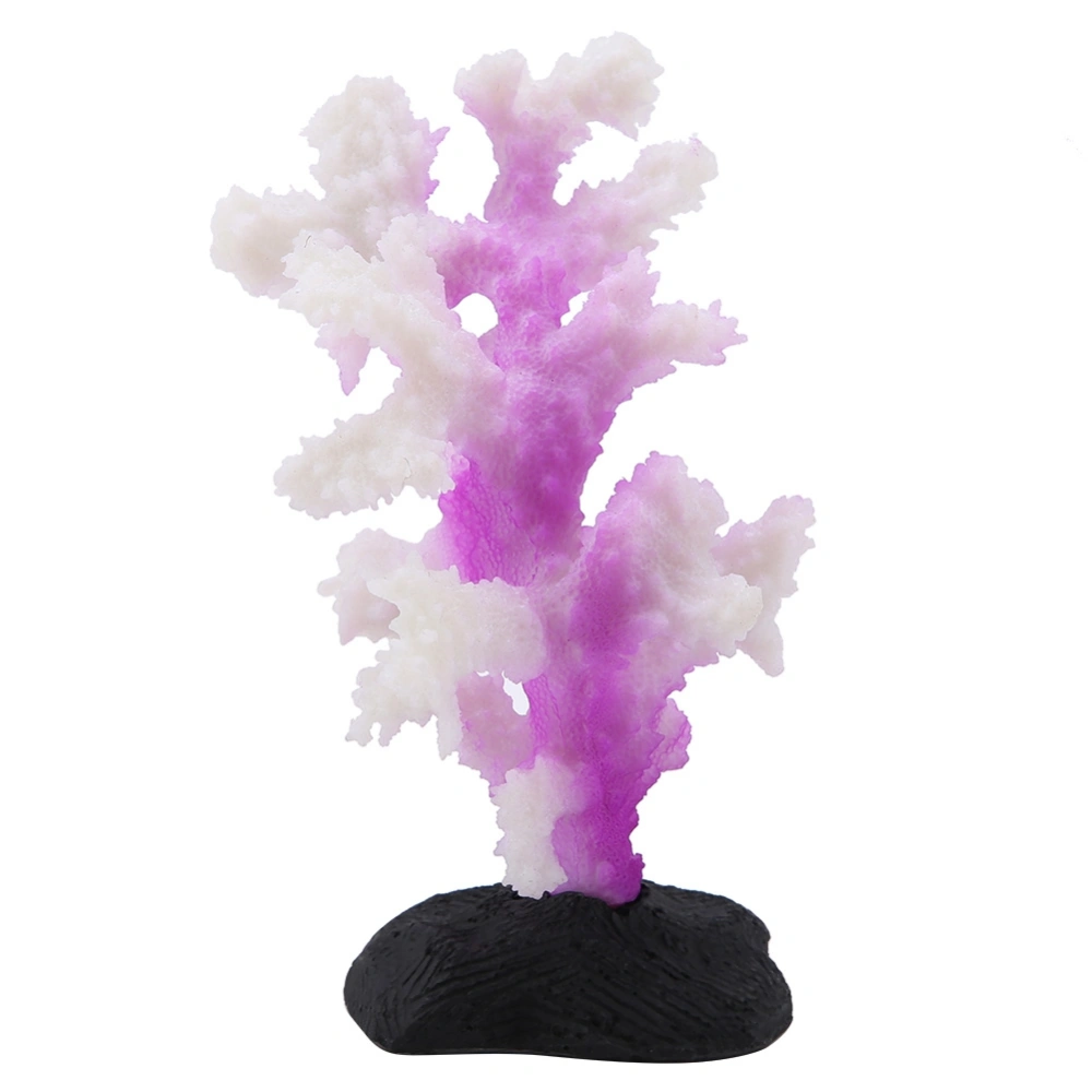 Luminous Coral Anemone Aquarium Silicone Simulation Plant Fish Tank Landscaping Ornament Purple