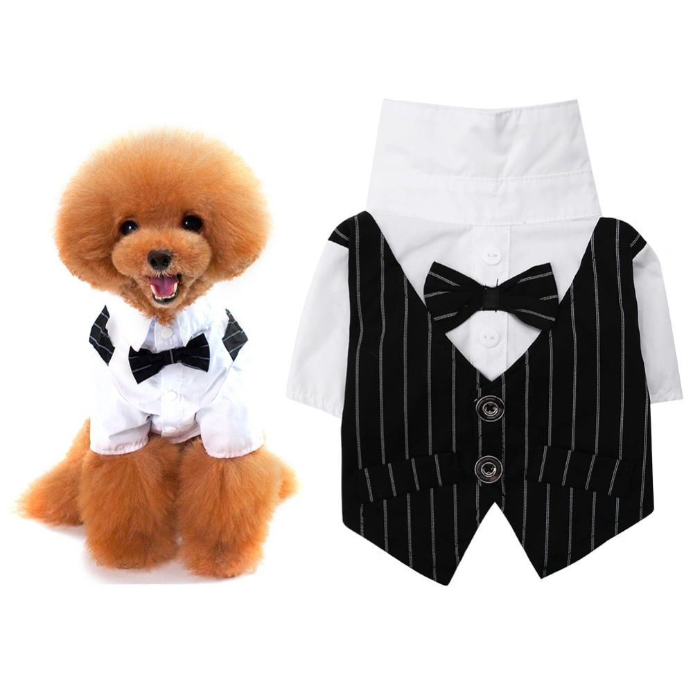 Funny Pet Dog Puppy Clothes Fashion Business Suit Outfit Wedding Party Costume S