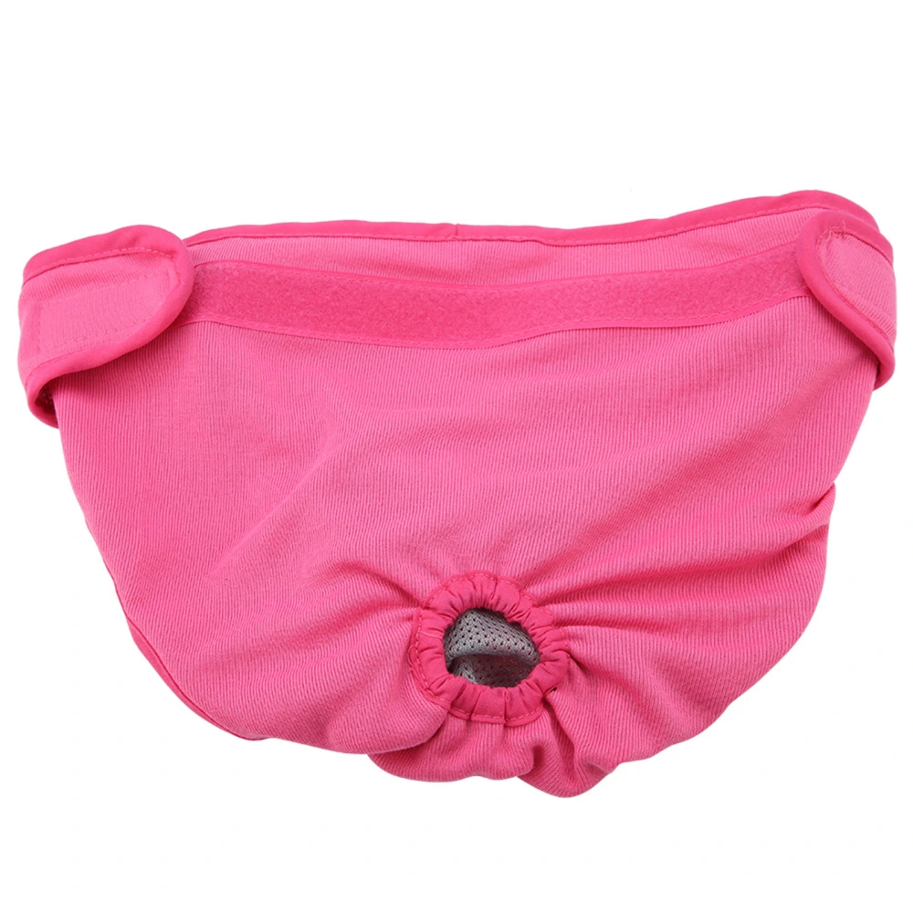 Dog Polyester Pants Puppy Underwear Female Physiological Pants Pet Sanitary Diaper (Pink S)