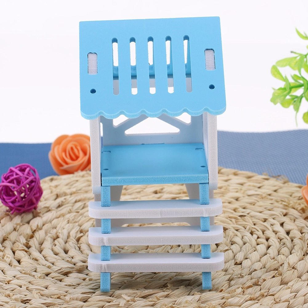 Waterproof Cute Fashionable Assembling Wooden Attic Loft Gazebo for Pet Hamster(Blue)