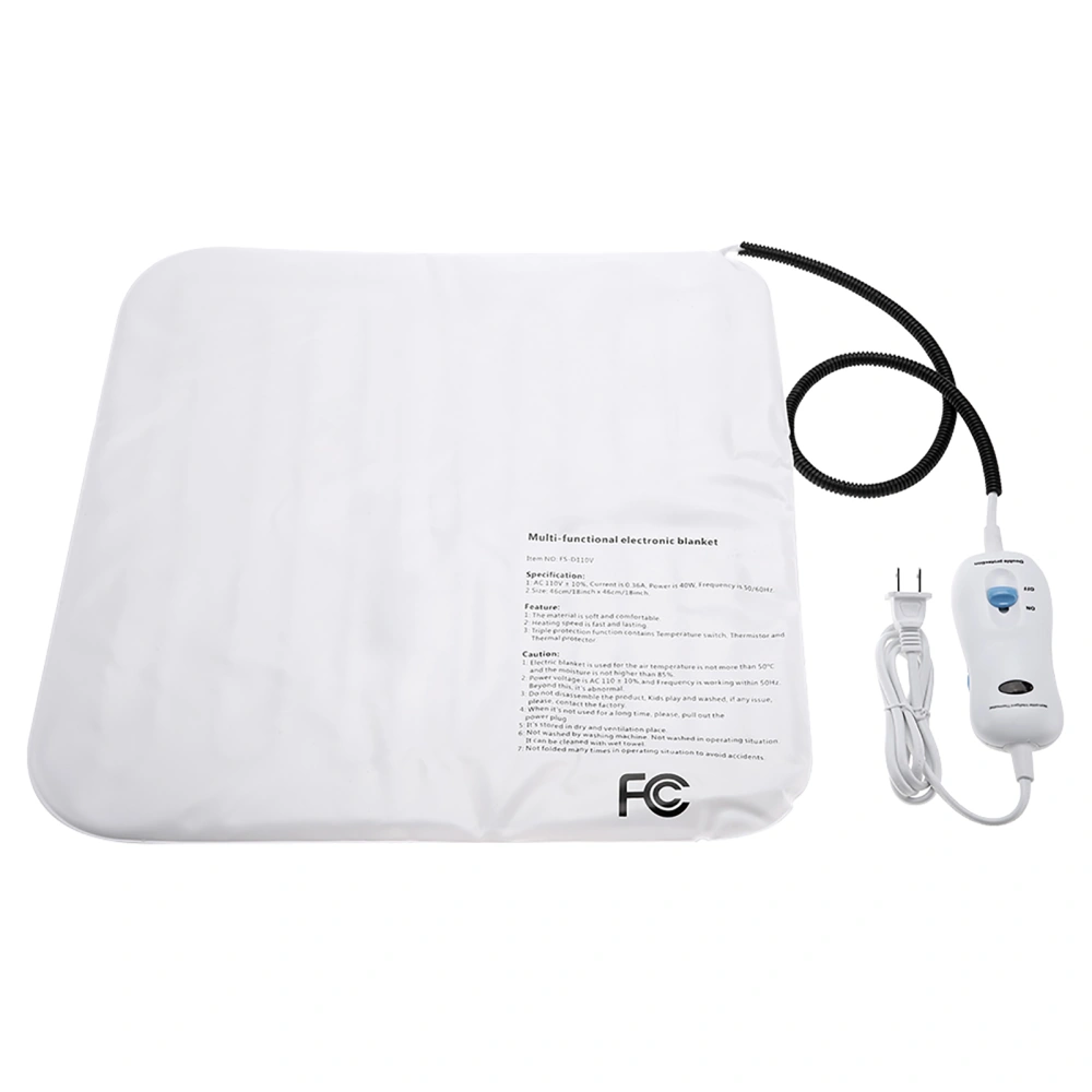 Waterproof Scratch Resistant Warm Heat Electric Blanket for Pet Dog Cat 110V(US Plug)