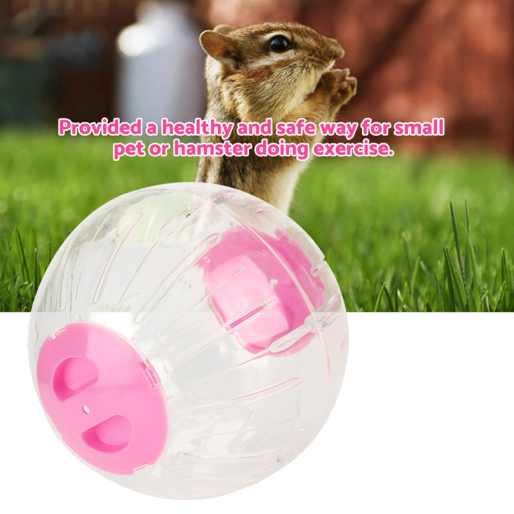 18.5cm New Fashion Plastic Small Pet Hamster Gerbil Toy Running Activity Exercise Ball(Pink)