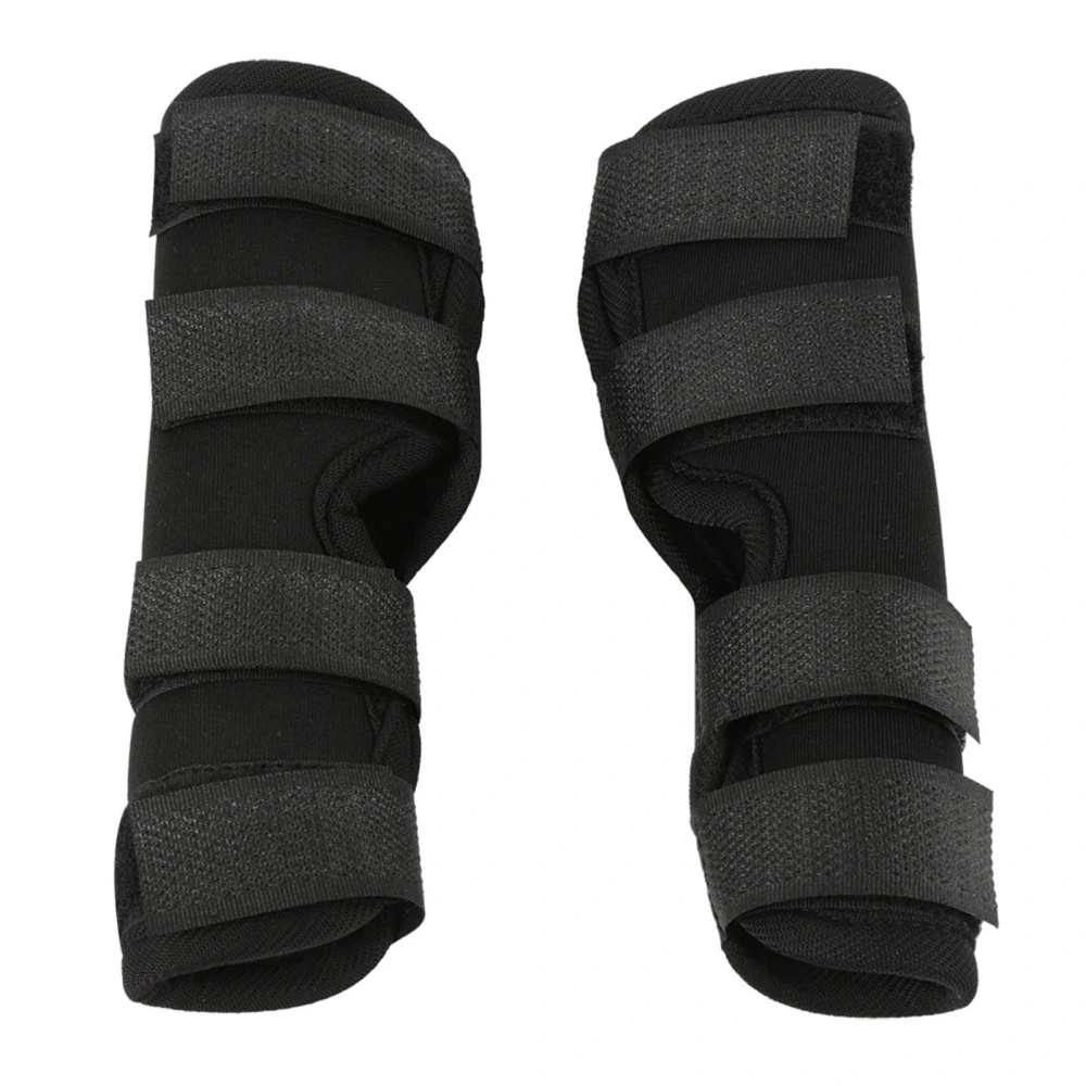 1 Pair of Dog Rear Leg Brace Pet Surgical Injury Bandage Wrap Heal Wound Protector(Black, S)