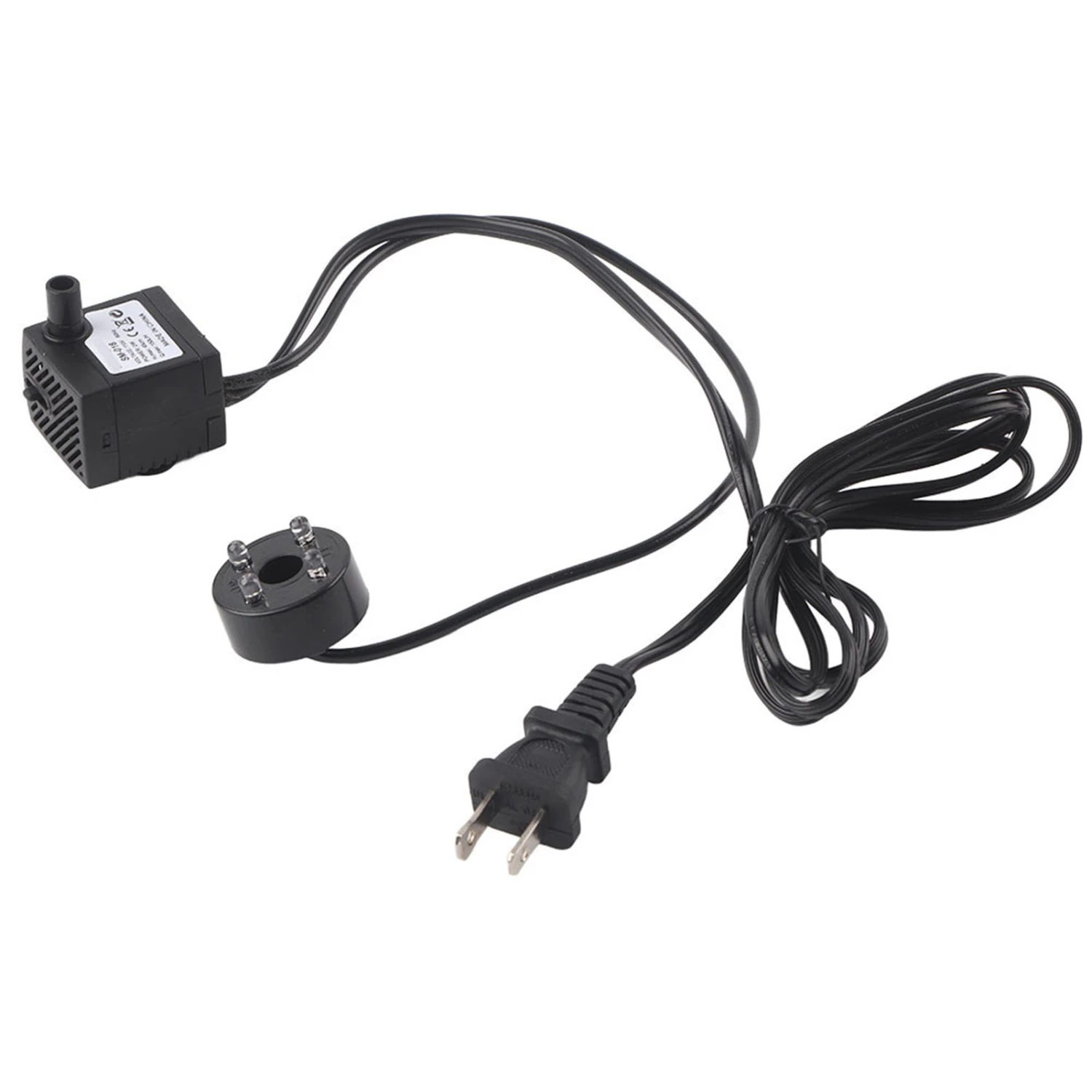 2W Ultra Quiet Submersible Water Pump with LED Light Fish Pond Aquarium Tank Fountain US Plug
